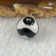 Natural Powerful Tibetan Old Oily Agate Tiger Tooth Daluo Dzi Bead Heavenly Master (Tian Zhu) 虎呀天诛 1.44g 10.3 by 10.3mm - Huangs Jadeite and Jewelry Pte Ltd