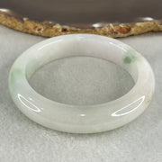 Type A Light Green with Faint Lavender Jadeite Bangle 58.05g Inner Diameter 54.4mm 12.5 by 9.0mm (Close to Perfect) - Huangs Jadeite and Jewelry Pte Ltd