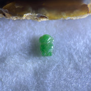 Type A Old Mine Full Green Jadeite Goldfish Charm Stone For Setting 0.20g 9.4 by 6.1 by 1.8mm - Huangs Jadeite and Jewelry Pte Ltd