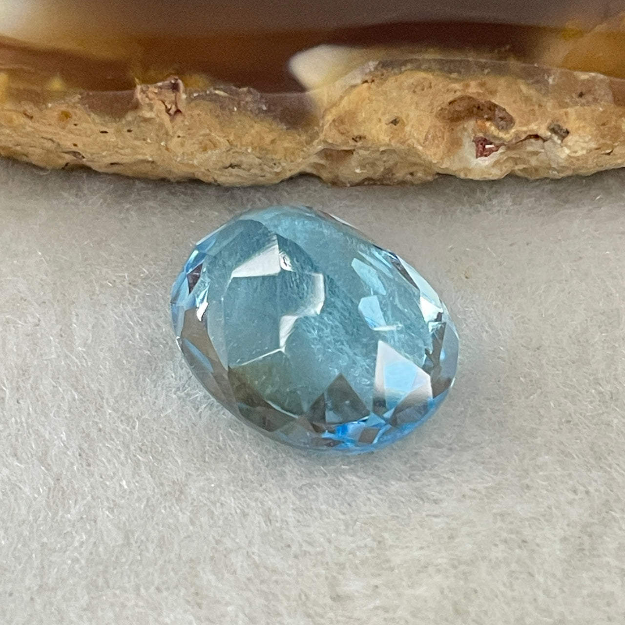 Natural Sky Blue Topaz Oval Shape 10.39ct 14.8 by 11.6 by 7.2mm - Huangs Jadeite and Jewelry Pte Ltd