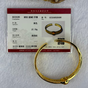 Natural Butterscotch Yellow Amber Beads in Gold Color Bracelet 27.79g 11.3 by 9.5 by 4.0mm - Huangs Jadeite and Jewelry Pte Ltd