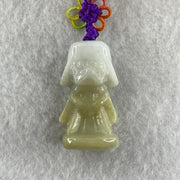 Natural Type A Brownish & Light Green Jadeite Darth Vader Charm | Imperial Galactic Sovereign & Protection (9.58g | 30.3 x 16.5 x 11.1mm) - Huangs Jadeite and Jewelry Pte Ltd