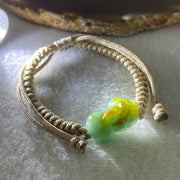 Natural Type A Blueish-Green & Brownish Jadeite Pixiu Bracelet Focal Charm | Wealth Guardian & Asset Protection Talisman (6.69g | 21.1 x 10.2 x 11.2mm) - Huangs Jadeite and Jewelry Pte Ltd
