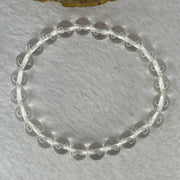 Natural Clear Quartz Bracelet 天然白水晶手链 18.56g 16.5cm 8.4mm 24 Beads - Huangs Jadeite and Jewelry Pte Ltd