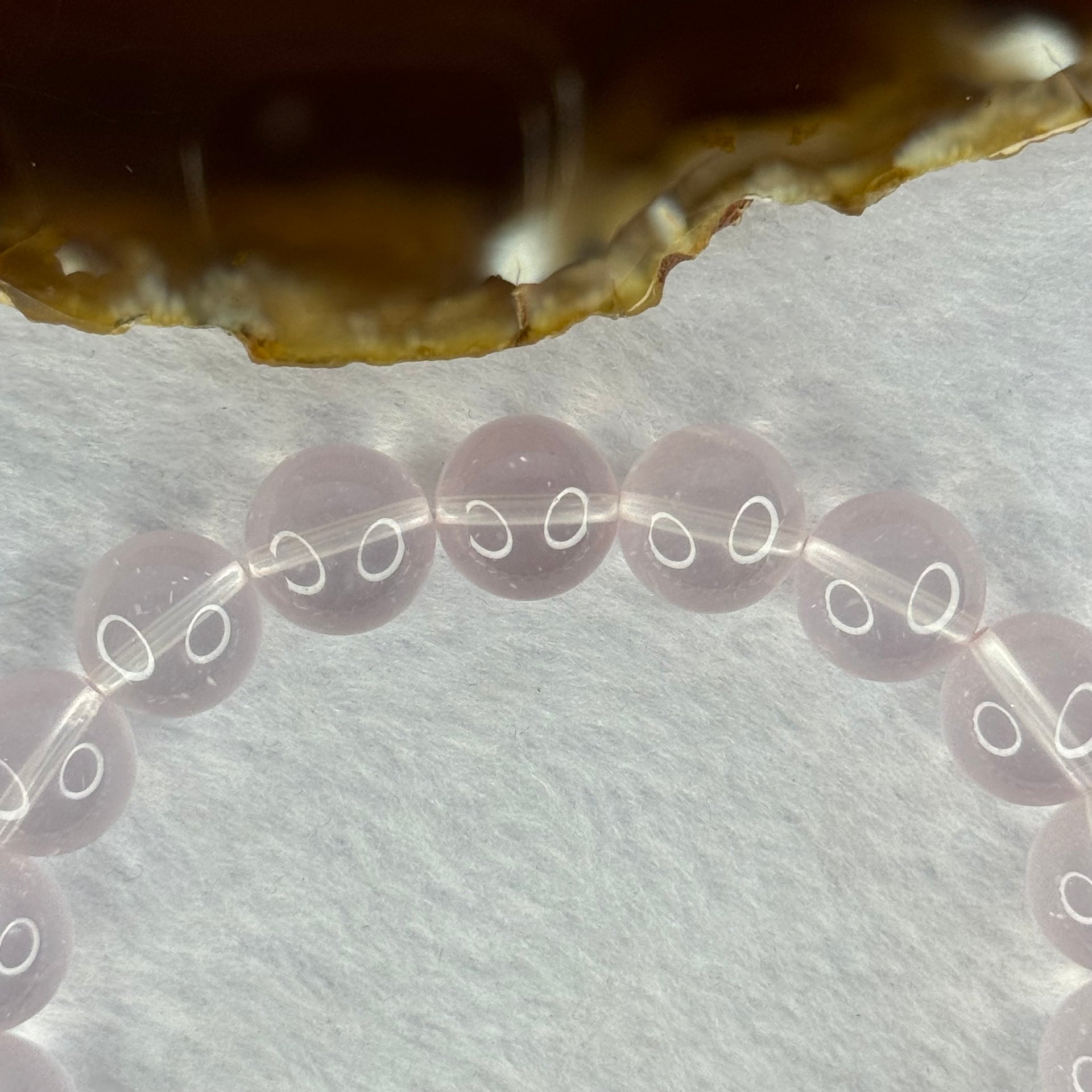 Natural Rose Quartz Beads Bracelet 天然玫瑰石英珠手链 40.12g 11.9mm 18 Beads - Huangs Jadeite and Jewelry Pte Ltd