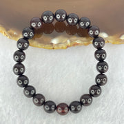 Natural Indian Small Leaf Zitan Rose Wood Beads Bracelet 天然小叶紫檀手链 7.16g 14.5cm 8.2mm 22 Beads - Huangs Jadeite and Jewelry Pte Ltd