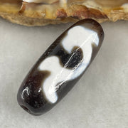 Natural Powerful Tibetan Old Oily Agate Green Tara Dzi Bead Heavenly Master (Tian Zhu) 绿度母天珠 4.78g 28.4 by 10.6mm - Huangs Jadeite and Jewelry Pte Ltd