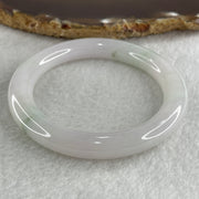 Type A Near White ( Faint Lavender) with Green Piao Hua Jadeite Bangle Internal Diameter 50.8mm 41.02g 9.2 by 9.0mm (Very Very Slight Internal Lines) - Huangs Jadeite and Jewelry Pte Ltd