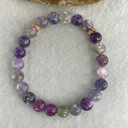 Unknown Purple Beads Bracelet 18.65g 16cm 8.2mm 23 Beads - Huangs Jadeite and Jewelry Pte Ltd