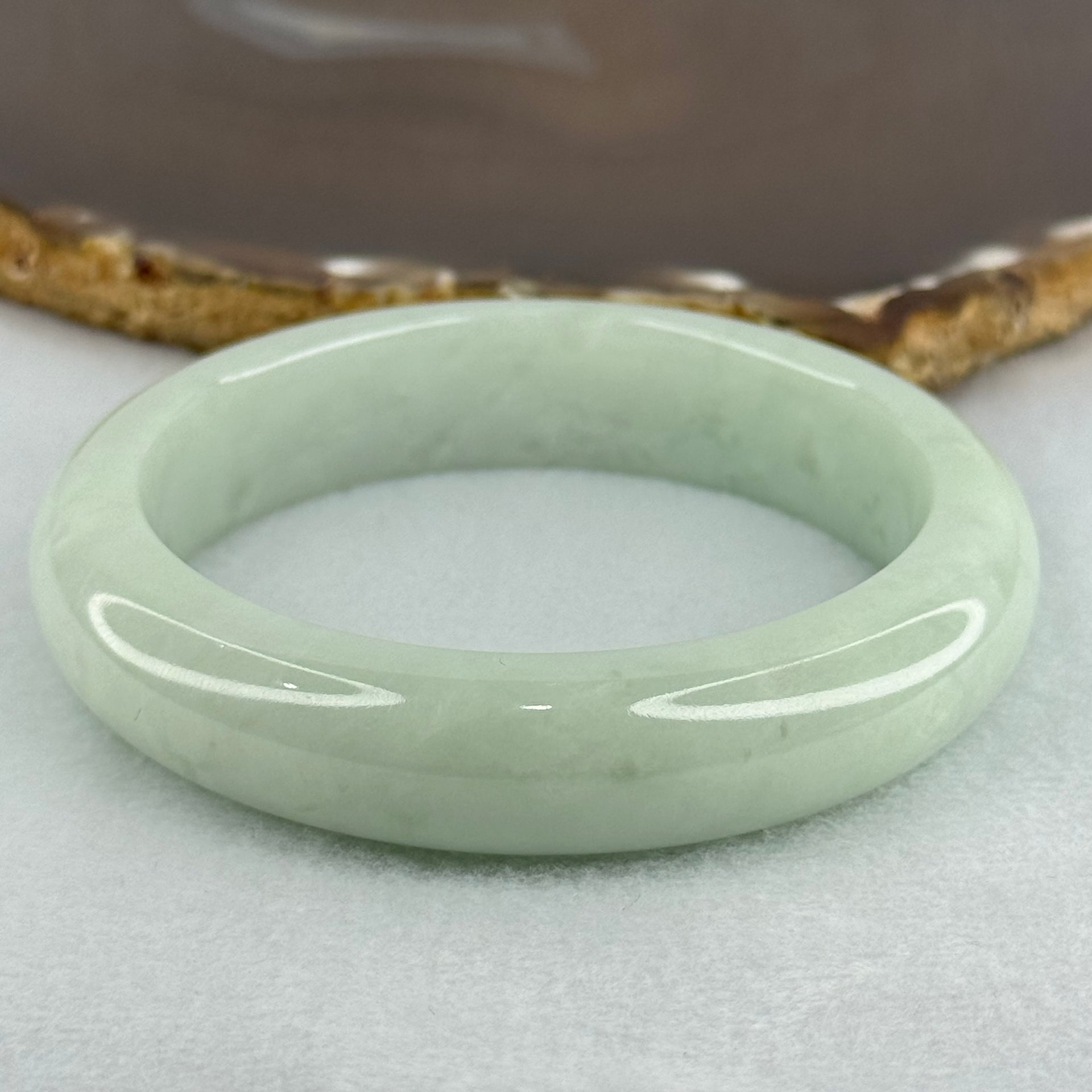 Type A Sky Blue Jadeite Bangle Internal Diameter 57.9mm 74.84g 14.3 by 9.5mm (Close to Perfect) - Huangs Jadeite and Jewelry Pte Ltd