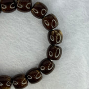 Old Bodhi Seed Beads Bracelet 紫金鼠手链 22.06g 18.5cm 11.8mm 17 Beads - Huangs Jadeite and Jewelry Pte Ltd