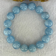 Natural Aquamarine Beads Bracelet 57.78g 17.5cm 13.9mm 16 Beads - Huangs Jadeite and Jewelry Pte Ltd