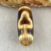 Natural Powerful Tibetan Old Oily Double Bodhi Tree Dzi Bead Heavenly Master (Tian Zhu) 菩提树天珠 3.35g 26.9 by 9.6mm - Huangs Jadeite and Jewelry Pte Ltd