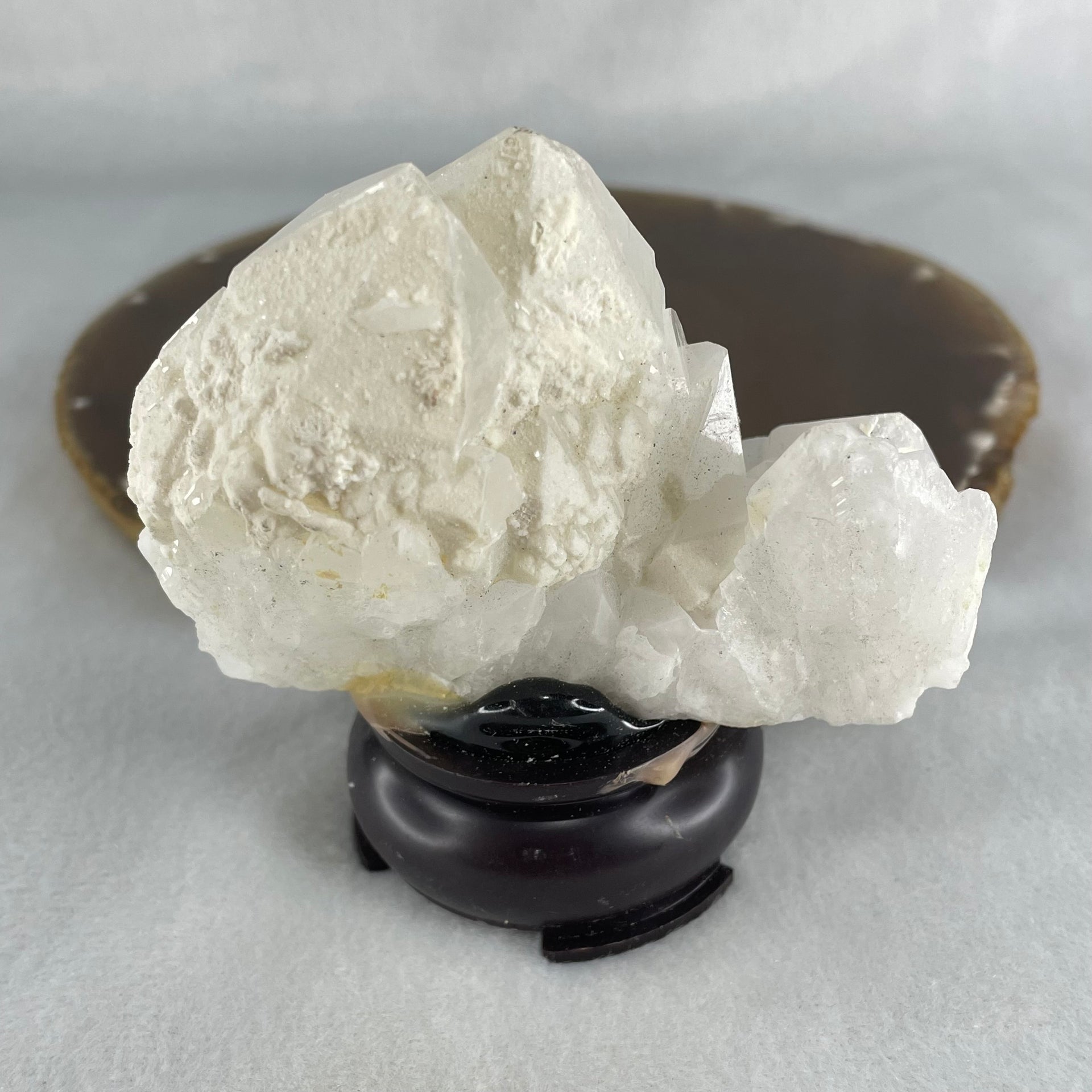 Natural Milky White Quartz Display 228.89g 81.1 by 47.3 by 83.7mm - Huangs Jadeite and Jewelry Pte Ltd