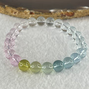 Very Very High Grade Transparent Natural Morganite Beryl Beads Bracelet 18.20g 16cm 8.4mm 24 Beads - Huangs Jadeite and Jewelry Pte Ltd
