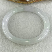 Type A Natural Light Lavender Light Green Jadeite Oval Bangle 37.95g Inner Diameter 54.6mm 9.3 by 8.7mm (Very Very Slight Internal Lines) - Huangs Jadeite and Jewelry Pte Ltd