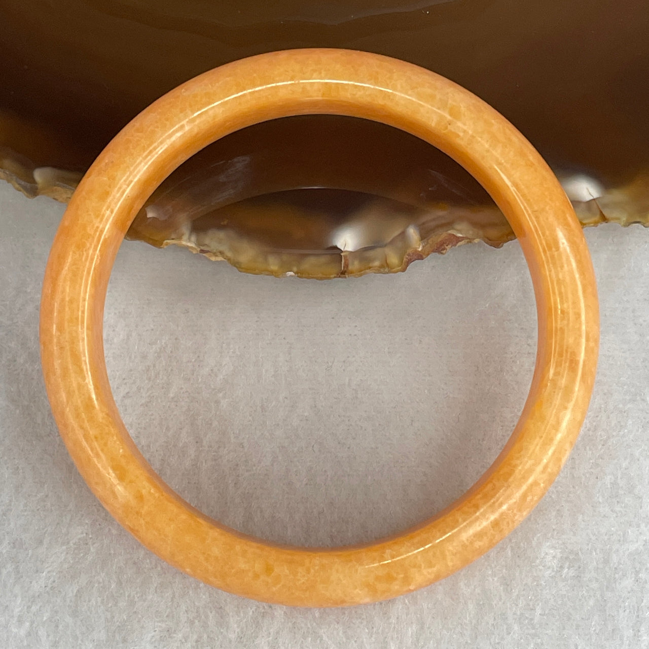 Natural Orangey-Yellow Aventurine Bangle | Full-Eternity Armlet & Abundance Talisman (43.53g 13.0 by 7.5mm | 57.3mm Inner Diameter | Perfect)