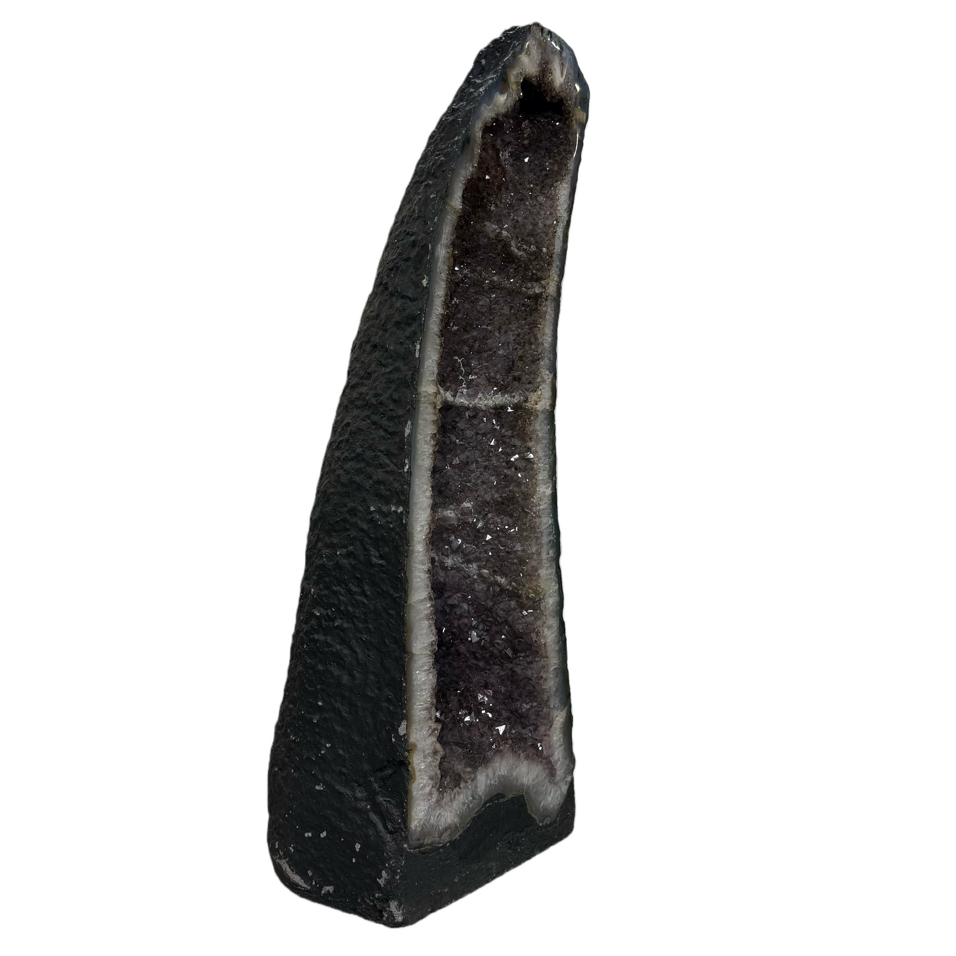 Natural Amethyst with Cacoxenite Tall Shape Cave Display 21,708.2g 220.0 by 190.0 by 643.0mm - Huangs Jadeite and Jewelry Pte Ltd