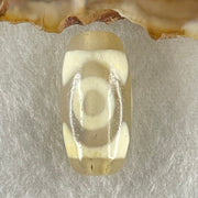 Natural Powerful Tibetan Old Oily Agate 3 Eyes Dzi Bead Heavenly Master (Tian Zhu) 三眼天诛 3.05g 20.1 by 10.2mm - Huangs Jadeite and Jewelry Pte Ltd