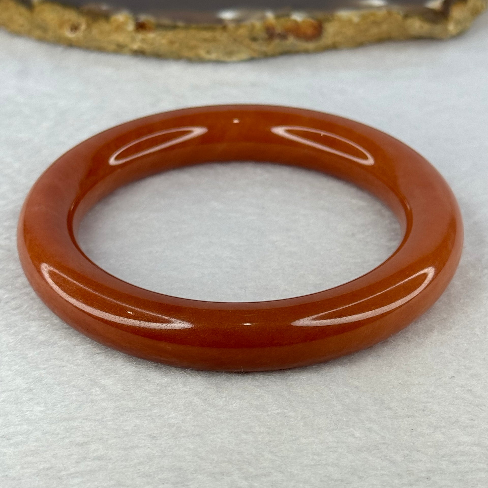 Red Quartzite Jade Bangle 天山玉手镯 Internal Diameter 56.2mm 51.30g 11.2 by 10.9mm - Huangs Jadeite and Jewelry Pte Ltd