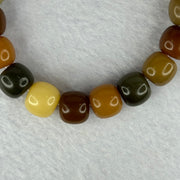 Natural Mixed Color Bodhi Beads Bracelet 天然多宝菩提手链 19.78g 17cm 11.3mm 19 Beads - Huangs Jadeite and Jewelry Pte Ltd