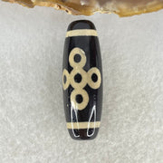 Natural Powerful Tibetan Old Oily Agate 5 Eyes Lightning Dzi Bead Heavenly Master (Tian Zhu) 五眼闪电天珠  10.91g 40.2 by 13.6mm - Huangs Jadeite and Jewelry Pte Ltd