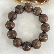 Natural Rosewood with Prosperity Flowers and Birds Beads Bracelet 64.48g 18cm 20.1mm 12 Beads - Huangs Jadeite and Jewelry Pte Ltd