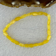 Natural Butterscotch Amber Beads Bracelet 2.29g 15.5cm 5.1mm 24pcs - Huangs Jadeite and Jewelry Pte Ltd