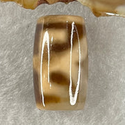 Natural Powerful Tibetan Old Oily Agate Patina Guiren Tairen Human Dzi Bead Totem Amulet Heavenly Master (Tian Zhu) 贵人天诛 4.81g 19.8 by 11.8mm - Huangs Jadeite and Jewelry Pte Ltd