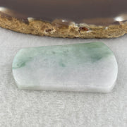 Natural Type A Faint Lavender with Green Jadeite Wu Shi Pai Pendant | Peace Plaque Talisman (14.38g | 45.9 x 29.5 x 3.9mm | Slight Rough) - Huangs Jadeite and Jewelry Pte Ltd