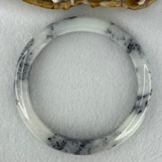 Type A Grey Wuji Piao Hua Jadeite Bangle Internal Diameter 58.3mm 50.61g 10.9 by 8.5mm (Close to Perfect) - Huangs Jadeite and Jewelry Pte Ltd