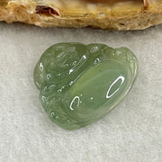 Type A Semi Icy Blueish Green Jadeite Milo Buddha Pendant 2.31g 18.1 by 20.5 by 4.6mm - Huangs Jadeite and Jewelry Pte Ltd
