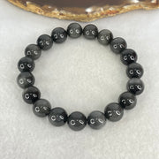 Good Grade Natural Grey Rabbit Hair Rutilated Quartz Beads Bracelet 31.20g 17cm 10.8mm 19 Beads - Huangs Jadeite and Jewelry Pte Ltd