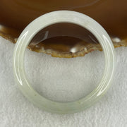 Type A Natural Light Green with Brown Spots Jadeite Bangle 53.14g Inner Diameter 57.0mm 11.6 by 9.1mm (Close to Perfect) - Huangs Jadeite and Jewelry Pte Ltd
