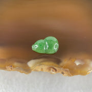 Type A Old Mine Full Green Jadeite Hulu Charm Stone For Setting 0.31g 9.6 by 6.5 by 2.8mm - Huangs Jadeite and Jewelry Pte Ltd
