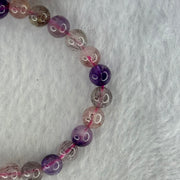 Natural Super 7 Beads Bracelet 13.08g 15.5cm 7.4mm 26 Beads - Huangs Jadeite and Jewelry Pte Ltd