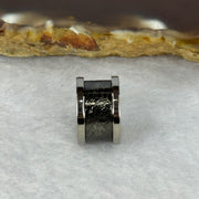 14.0mm Meteorite in Titanium Pendent / Charm (Black Color) 3.30g 9.0 by 14.5mm - Huangs Jadeite and Jewelry Pte Ltd