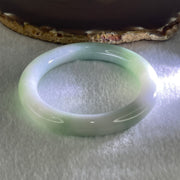 Type A Light Green to White Jadeite Bangle 56.38g Internal Diameter 55.8mm 10.7 by 10.0mm (Internal Lines) - Huangs Jadeite and Jewelry Pte Ltd