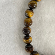 Natural Yellow Tiger's Eye Quartz Beads Bracelet 18.55g 16cm 8.5mm 23 Beads - Huangs Jadeite and Jewelry Pte Ltd
