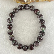 Good Grade Natural Red Phantom Quartz Beads Bracelet 29.27g 17cm 10.4mm 20 Beads - Huangs Jadeite and Jewelry Pte Ltd