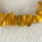 Natural Beeswax Raw Stone Irregular Beads Bracelet 天然蜜蜂蜡原石手链 22.59g 18.5cm 21.6 by 12.6 by 4.7mm, 13.1 by 11.7 by 4.8mm 54pcs - Huangs Jadeite and Jewelry Pte Ltd