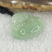 Type A Natural Semi Icy Light Green Jadeite Milo Buddha Pendant 8.03g 28.1 by 30.6 by 6.9mm - Huangs Jadeite and Jewelry Pte Ltd