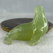 Natural Green Serpentine Seal Display 280.3g 98.5 by 72.8 by 82.4mm - Huangs Jadeite and Jewelry Pte Ltd
