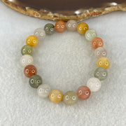 Above Average Grade Natural Muti Colour Rabbit Hair Rutilated Quartz Beads Bracelet 24.92g 16cm 9.8mm 20 Beads - Huangs Jadeite and Jewelry Pte Ltd
