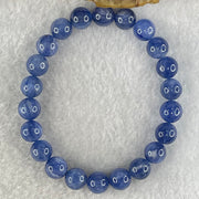 Natural Blue Kyanite Beads Bracelet 25.52g 15.5cm 8.8mm 22 Beads - Huangs Jadeite and Jewelry Pte Ltd