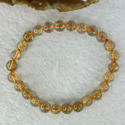 Natural Golden Rutilated Quartz Beads 天然金发水晶手链 12.90g 15cm 7.4mm 26 Beads - Huangs Jadeite and Jewelry Pte Ltd