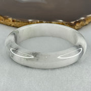 Type A Faint Lavender Green to White with Grey Wuji Patches Jadeite Bangle Internal Diameter 58.2mm 70.55g 14.0 by 9.3mm (Very Slight Internal Lines) - Huangs Jadeite and Jewelry Pte Ltd