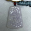 Type A Lavender Jadeite Shan Shui With Benefactor Pendent 24.75g 52.2 by 38.2 by 5.7mm - Huangs Jadeite and Jewelry Pte Ltd