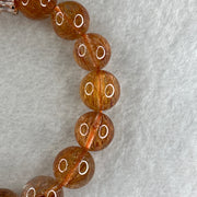 Special Good Grade Natural Reddish Copper Rutilated Quartz Beads Bracelet 36.42g 15cm 11.9mm 16Beads - Huangs Jadeite and Jewelry Pte Ltd