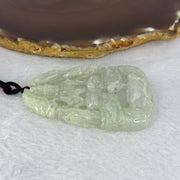 Type A Light Green Lavender Jadeite Guan Yin with 9 Dragons Pendent 51.21g 65.5 by 41.3 by 10.3mm - Huangs Jadeite and Jewelry Pte Ltd
